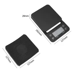 3KG 5KG 0.1g Digital Kitchen Scale +Timer Home Bar Food Coffee Weighing Balance Tools With Backlight 5 Pcs