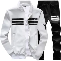 Męski garnitur sportowy Casual Tracksuit Mężczyźni Sprężyna jesienna odzież sportowa 2PC Bluza