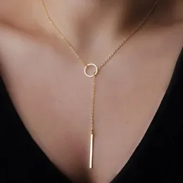 Hot Selling Fashion Casual Round Charm Pendant Guldfärg Halsband Partihandel Billiga Lågt Pris