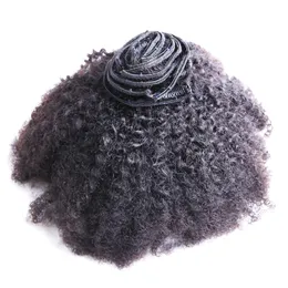8pcs Afro Kinky Curly Clip in Human Hair Extensions Natural Black Mongolian Remy Hair Clip Ins 100g curly clip in human hair extensions