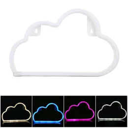 Creative LED Cloud Shape Neon Night Light Wall Lamp Holiday Decorations