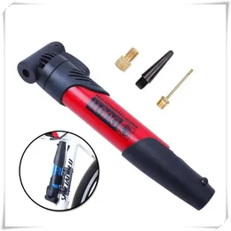 Wholesale- French Bicycle Pump Portable Inflator Bike Accessories Mountain Bicycle Portable Inflator Mini Manual Pump With Gas Nozzle Set