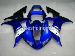 100% passning. Injektionsgjutningsmaskin för Yamaha R1 2002 2003 Blue White Fairings YZF R1 02 03 HJ78