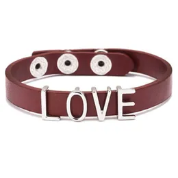 Carta de amor Pulseira de couro Couple Punk PU couro Bangle por Mulheres Homens Moda Hip Hop ajustável Enrole Pulseiras Bangles Jóias presente