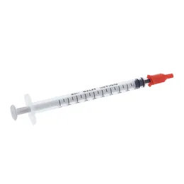 Strzykawki dozujące 1CC 1 ml plastiku z końcówką Red Cap 100