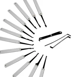 15 قطع الأقفال أدوات اليد قفل اختيار مجموعة أدوات المبتدئين