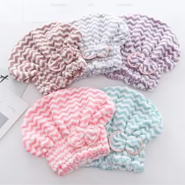 Women Bathroom Hair Towel Quick-Dry Hair Hat Turban Super Absorbent Head Wrap Shower Cap Bath Towels F3781