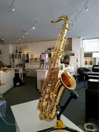 Gratis frakt Jupiter JTS-1187 BB TUNE Högkvalitet Tenor Saxofon Gold Lacquer Brass Musical Instrument Sax med Tillbehör Väska