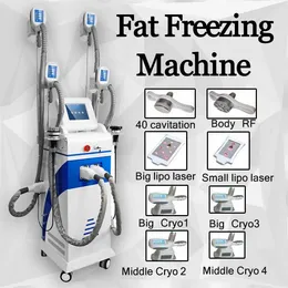 Ny version Freeze Fat Cryolipolysis Machine 4 HANDLAR AVSLUTA CRYOLIPOLYSE FAT FRESING BODY SLIM LOSS VIKTUTRUSTNING