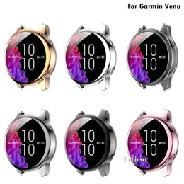 Mjukt Ultra-Slim TPU Skydd Silikon Fullständigt Skydd För Garmin Venu Replacement Case Strap Smart Watch Tillbehör Partihandel Billiga