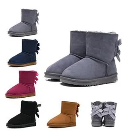 2020 EU25-43 Ny WGG Classic Tall Winter Boots Real Leather Bailey Bowknot Women Barn Barn Bailey Bow Snow Boots Skor Boot