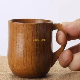 送料無料7.5*6.8cm手作り天然ジュジュブ木製ティーウォーターコーヒーマグ付きハンドグリップビールマグ