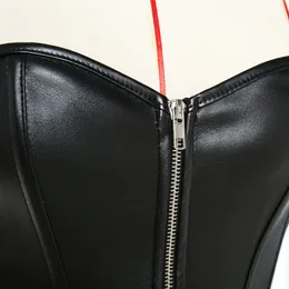 PVC Faux Leather Overbust Corset Bustier S6XL Plus Size Women Front Zipper  Corset Push Up Bra Red Black LC52238140099 From 12,57 €