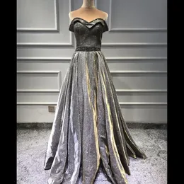 2019 Spartly Suqined Prom Dresses New Sexy Strapless Long Evening Dresses Formal Shiny Girls Pageant Gowns