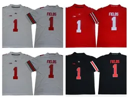 2019 Justin Fields Jersey Osu Ohio State College Football Jerseys Home Away Red Black White