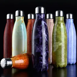 Water Bottles Vacuum Insulation Cup Mug Bottle Sports 304 Stainless Steel Cola Bowling Shape Travel Mugs Kitchen Cups 500ML WX-C16