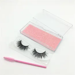 Mink rzęsy 3D Mink rzęsy 100% okrucieństwo wolne rzęsy Ręcznie wielokrotnego użytku Naturalne rzęsy Wismies False Lashes Makeup z przenośnym pędzlem