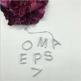 Fashion- in Sparkling Crystals on Neck Big Pendant Letter Hit Season 2019 in 925 Sterling Silver Pendant Jewelry