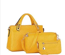 Designer-2019New Ankomst 3PCS Set Kvinnor Totes Väskor Fashion Classic Alligator PU Läder Designer Handväskor Lady's Axelväskor och handväska