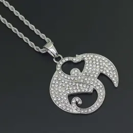 Fashiop Bat diamonds pendant necklaces for men alloy aerial mammal animal luxury necklace Stainless steel Cuban chains bird jewelry 2 colors