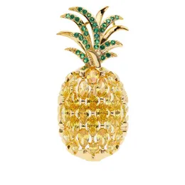 Luxury Bröllop Broscher Smycken för Kvinnor Märke Designer Uttalande Ananas Brosch Pins Kvinna Fashion Fruit Corsage Tillbehör