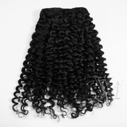 Vmae peruwiański klip Ins 100% Virgin Human Hair 120G 3A 3B 3C 4A 4B 4C Afro Kinky Curly Clip w przedłużanie włosów