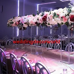 New style Table Flower Rack Tall Acrylic Crystal Wedding Road Lead Wedding Centerpiece Event Party Decoration decor0062