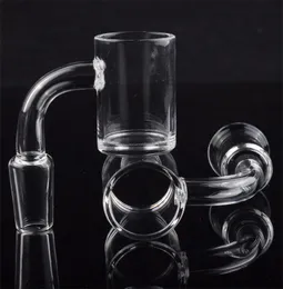 4mm 두꺼운 명확한 바닥 25mm 석영 Banger 10mm 14mm 18mm 남성 여성 플랫 탑 석영 네일 45 90도 Bongs Dab Rigs