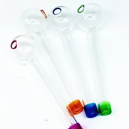 Artigianale Pyrex Glass Bruciatore di olio Tubo Mini fumo di mano Tubi di vetro spesso tubo di vetro olio colorato tubo gratis