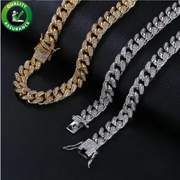 Iced Out Chains Designer Necklace Hip Hop Jewelry Mens Gold Chain Diamond Cuban Link Luxury Pandora Style Charms Fashion Wedding Accessories
