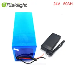 Hot Selling lithium ion 24v battery packs 24V 50AH rechargeable battery for 700w Electric motor kit with 5A fast charger