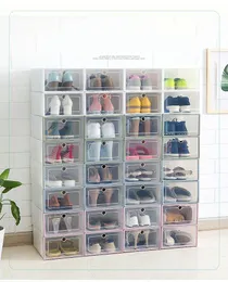 3PCS/LOT Transparent Plastic Shoe Box Multifunction Plastic Storage Box For Home Organizer