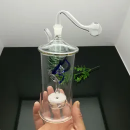 Klassische Pfauenglas-Sandkern-Stummfilter-Wasser-Tabakflasche, kostenloses Zubehör