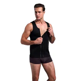 Men's Dual Zipper Fitness Gym Slimming Neoprene Vest Sweat Shirt Body Shaper Waist Trainer Abdomen Fat Burning Shaperwears Bodyshapers