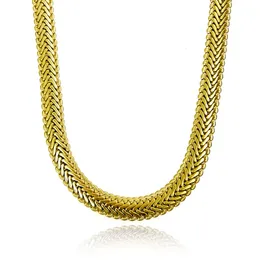18K 18CT ouro amarelo GF masculino revestimento a vácuo colar de corrente de cobra N364 tamanho completo disponível