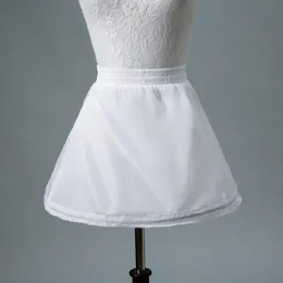 フラワーガールドレスのためのフープホワイトチュチュスカートなし