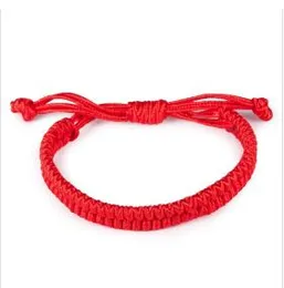 New Arrival Fashion Jewelry Handmade Double Layer Chinese Red Bracelets Lucky Adjustable Woman Charm Bracelet Rope Chain wy150