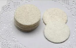 DHL2000PCS borstels sponzen scrubbers 5,5 cm rade natuurlijke loofah pad make -up verwijder exfoliërende en dode huidbaddouche