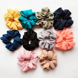 Styles Lady Girl Hair Scrunchy Ring Elastic Hair Bands Pure Color Leopard Plaid Tyres Sports Dance Scrunchie Hairband