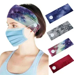 Joga Sport Headwrap Przycisk Hair Band Sport Pot Turban Szeroki Stretch Nakrycia głowy Akcesoria do włosów Klamra Plaga Kka7864