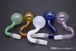 Bunte 10 mm 14 mm 18 mm männliche dicke Pyrex-Glas-Ölbrenner-Wasserrohre für Bohrinseln, Glasbongs, dicke 30 mm große Schüsseln zum Rauchen