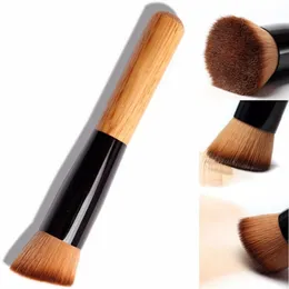 Drop Ship Wielofunkcyjny Płynny Pędzel Pędzel Drewniany Uchwyt Foudation Proszek Korektor Blush Ciecz Make Up Brush