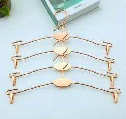 Gratis frakt Rose Gold Metal Kläderhängare med tygspetsar Clip Bra Underkläder Underkläder Panties Torka Rack Hanger Hook