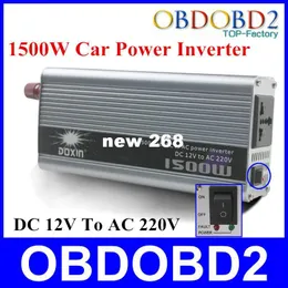 Freeshipping Quality A+++ 1500W Car Power Inverter Switch On Board Doxin 1500 Watt Charger Voltage Converter DC 12V to AC 220V