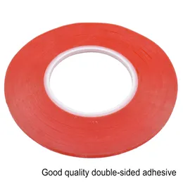 6mm-12mm * 50m Red High Strength Acrylic Gel Adhesive Double Sided Tape / Adhesive Tape Sticker för telefon LCD-skärm