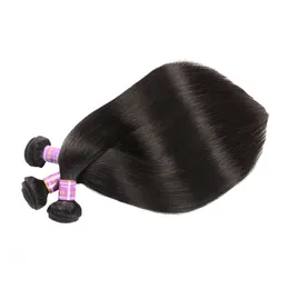 Proste Włosy Wefts Brazylijski Dziewiczy Human Hair 8-30 cal Dostępny 100% Nieprzetworzone Włosy Rozszerzenia Natural Color DHL Free