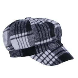 Fashion-female women's casual beret cap Octagonal Hats 54-58 Cm high quality Cashmere imithick cotton warmer girl newsboy caps