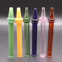 6 Renk Mini Nektör Tırnak Nargile 5 İnç Yağ Burun Borusu Yüksek Kaliteli Sigara Aksesuarları Samanlı İyi Taster Cam