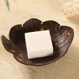 Portasapone in Guscio di Cocco Drenante in Legno, Vaschetta