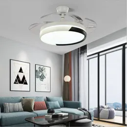 42inch Ceiling Fan Light with LED Integrated Three-Colors Changeable Remote Control Adjustment speed ABS Blades Silent Motor Decoration